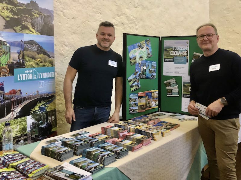 Gregg & Jason at the Visit Exmoor 2020 Networking Event - VL&L Display Stand