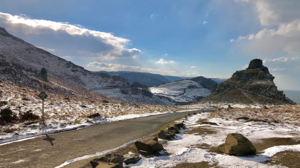 Lynton Lynmouth Christmas Snow Valley Rocks