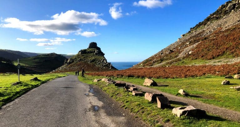 Lynton Lynmouth Autumn Valley Rocks