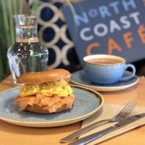 North Coast Cafe Best Coffee Salmon Egg Bagel Lynton Lynmouth