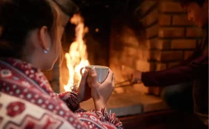 lynton lynmouth winter storm harbour fireplace romantic breaks