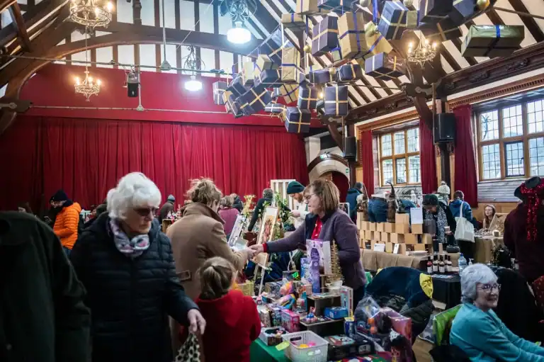 lynton town hall christmas market shopping weekend