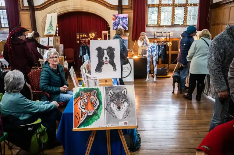 lynton town hall christmas market shopping weekend