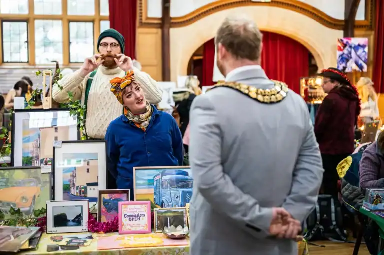 lynton town hall christmas market shopping weekend