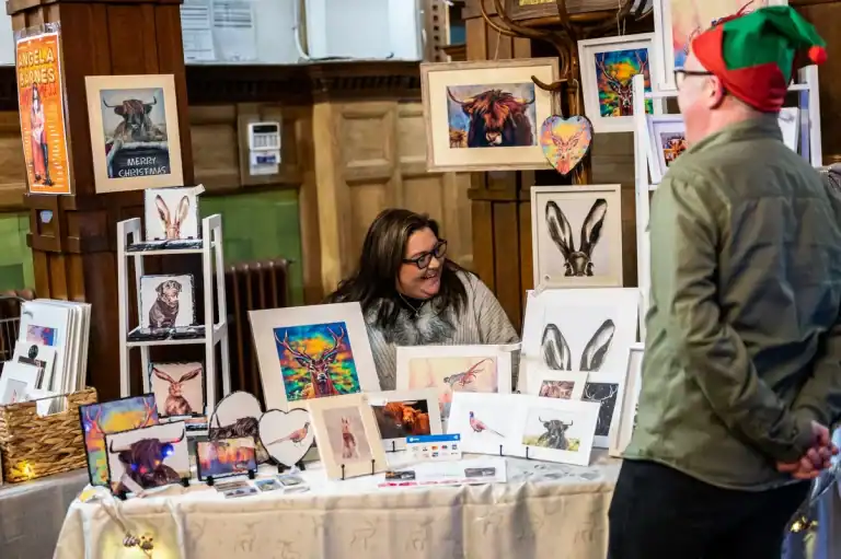 lynton town hall christmas market shopping weekend