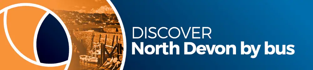 Lynton and Lynmouth harbour with scenic cliffs in the background.