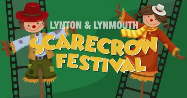 Colourful scarecrows at Lynton & Lynmouth for the festival.