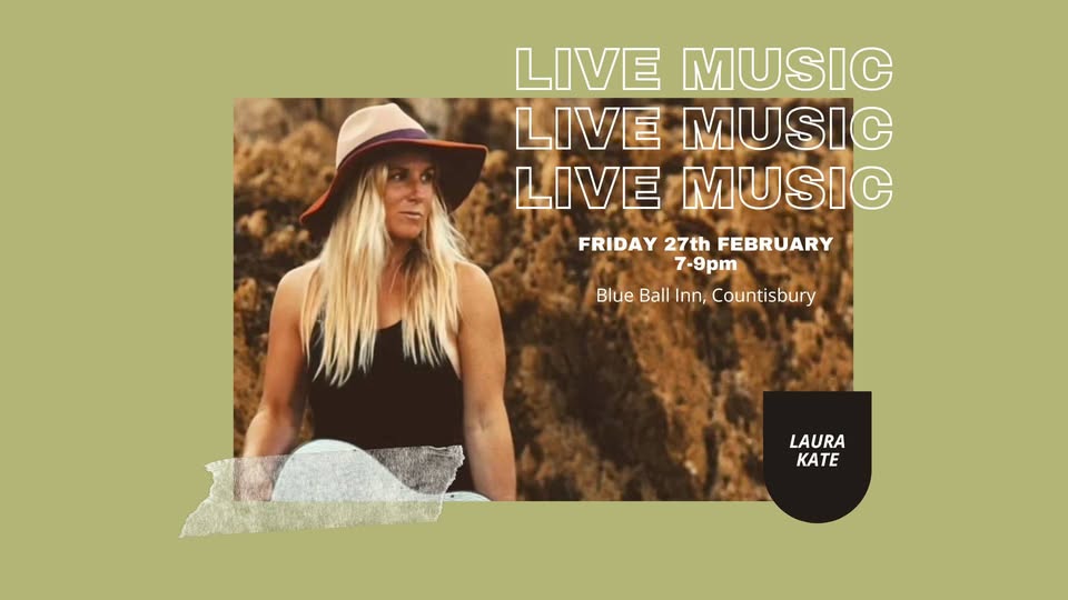 Female musician performing live music at Blue Ball Inn, Exmoor.