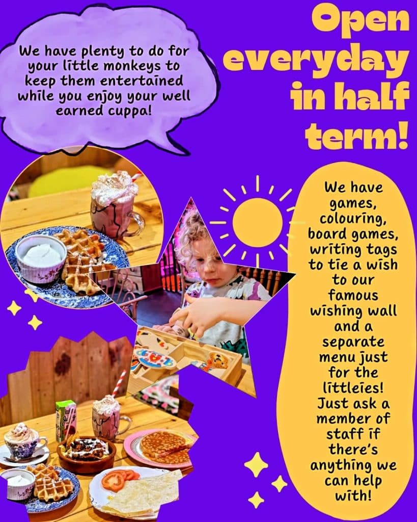 Children enjoying treats and activities at Charlie Fridays during half term.